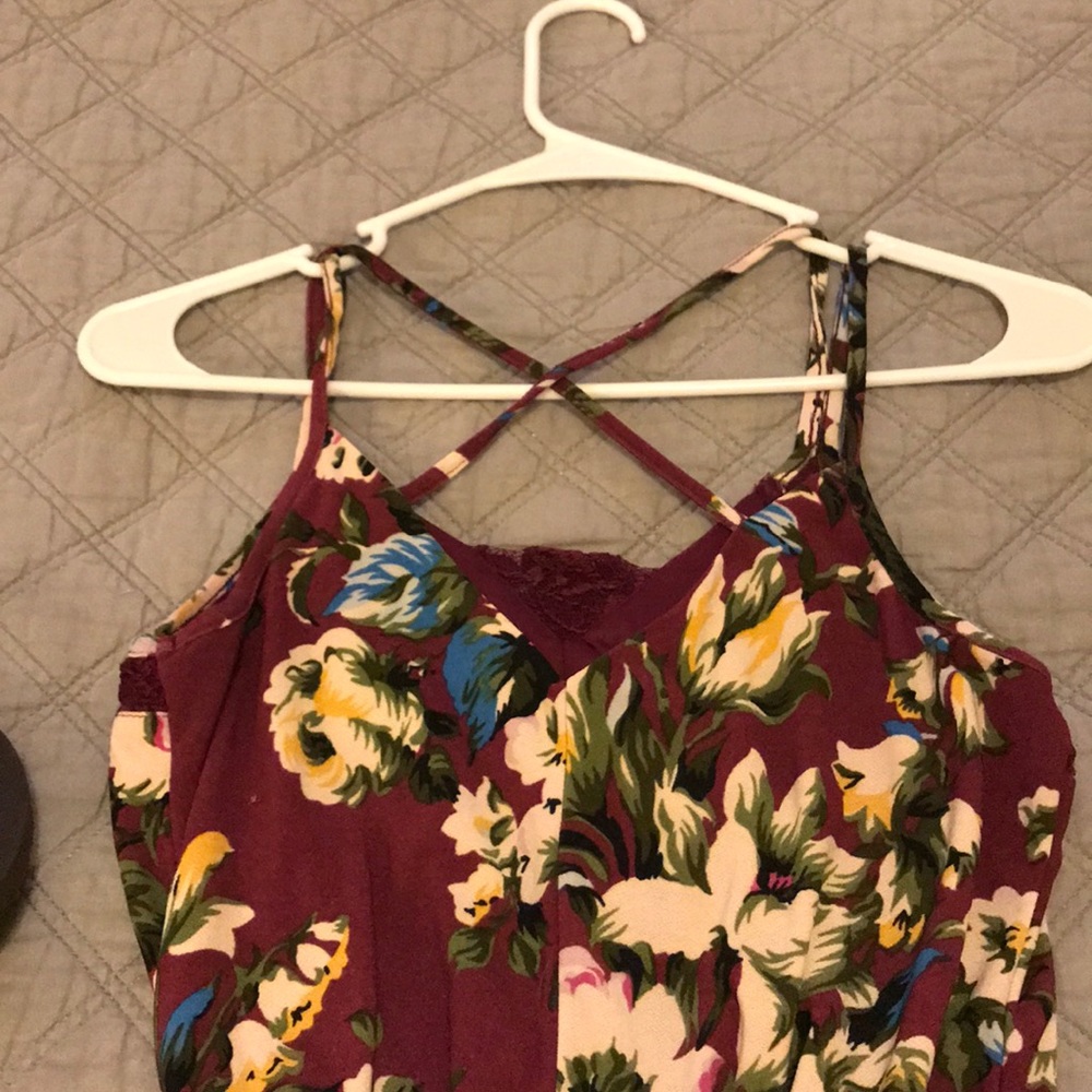 Purple floral romper - Picture 2 of 4